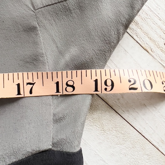 Planet 100% Silk Colour Block Pleated Midi Dress Size 10 - Tie Belt Cap Sleeves - Picture 10 of 14